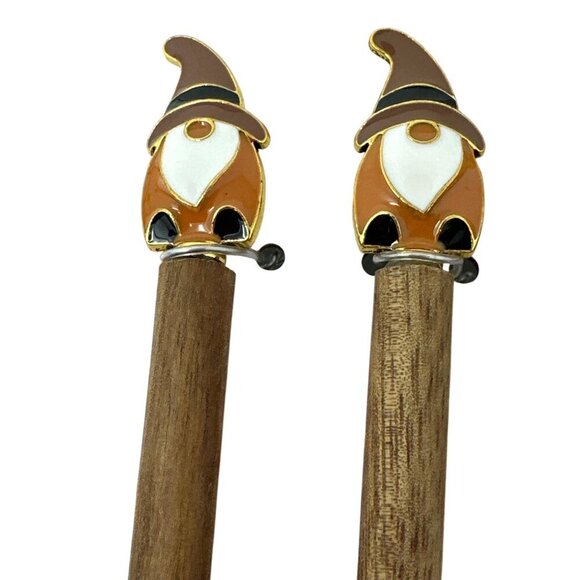 Gnome Wood Spoon Set Of 4 Fall Autumn Country Farmhouse Modern Holiday New - Picture 2 of 9